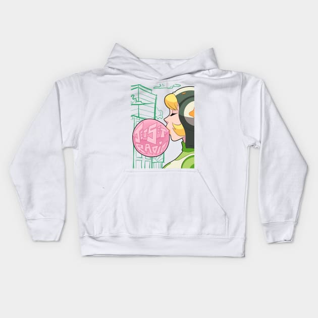 Popping Magical Girl in Shibuya Kids Hoodie by Rudie Queen